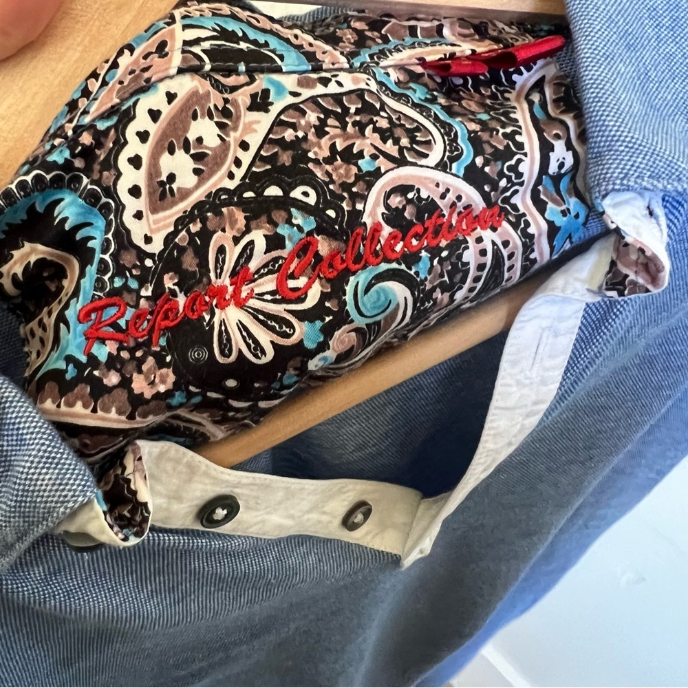 Report Collection Button Down Short Sleeve Medium - image 6